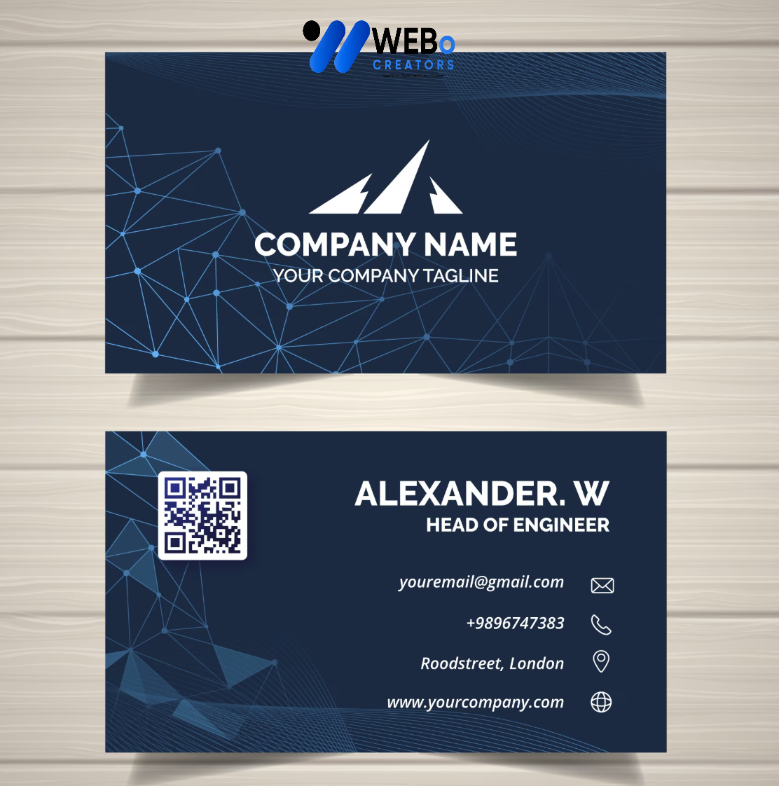 Elegant Professional Business card design with golden stripes Agency in Toronto